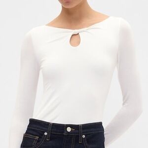 NWT | GAP | Twist Boatneck Top | New Off-White XL | MSRP $49.99